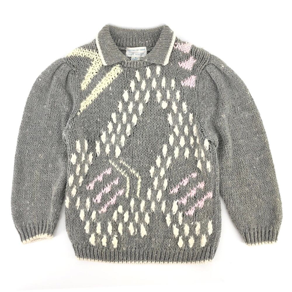 90s collared chunky sweater 1990s vintage